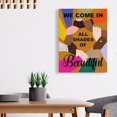 thumbnail image 3 of We Come In Shape of Beautiful Canvas Unframe Wall Art,Diversity Equality Motivational Quote Canvas Print Ready to Hang for Classroom Nursery, 3 of 3