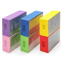 6PCS Diamond Hand Polishing Pads, Wet & Dry Sanding Pads 60 , 120 240 400 600 1000 Gri pwm25