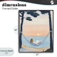 thumbnail image 4 of Stupell Industries Contemporary Reading At Sunset in Hammock Black Framed Giclee Art, 11 x 14, by The Prints Vibe, 4 of 8