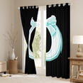 thumbnail image 3 of Manfei Cartoon Monogrammed O Curtains Pack of 2 (42x84 Each), Kawaii Ribbon Bow-tie Curtains Blackout, Teen Boy Girl Kid Bedroom Curtains, Window Curtains Bedroom Decor, 3 of 6