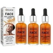 3pcs Fake Tan No Streaks Magic Self Tanning Drops For Moisturiser Face Body Glow