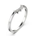 thumbnail image 2 of 0.10ct Diamond Moissanite 10k White Gold Wedding Band, 2 of 4