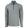 thumbnail image 2 of Men's Cutter & Buck  Heather Gray Los Angeles Chargers Peshastin Eco Fleece Tri-Blend Raglan Recycled Quarter-Zip Jacket, 2 of 3