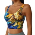 thumbnail image 2 of Pofeuu vintage Starry Sunflower Print Sports Bra for Women Sexy Vest Yoga Running Gym Fitness Crop Bras Tops-XX-Large, 2 of 8