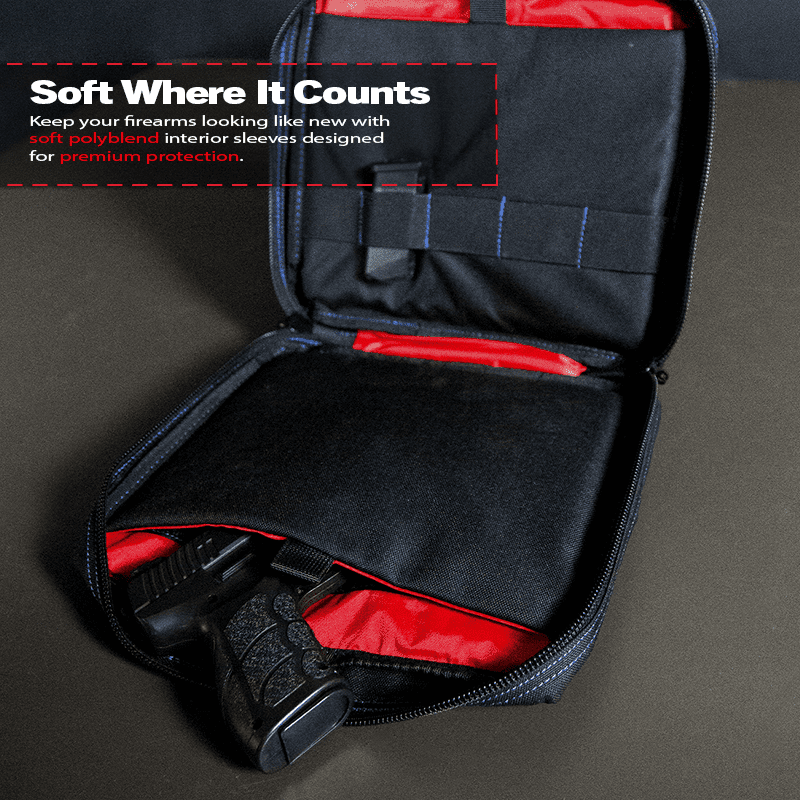 DDT Viper Padded Double Pistol Case, Color Blueline