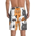 thumbnail image 3 of Naloa Funny Cats Men's Short Pajama Pants, Lounge Comfort Shorts with Elasticized Waistband and Side Pockets - 3X-Large, 3 of 9