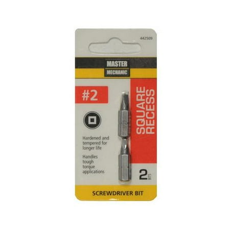 

442509 #2 Square Recessed Bit Tip 1-In. 2-Pack - Quantity 6