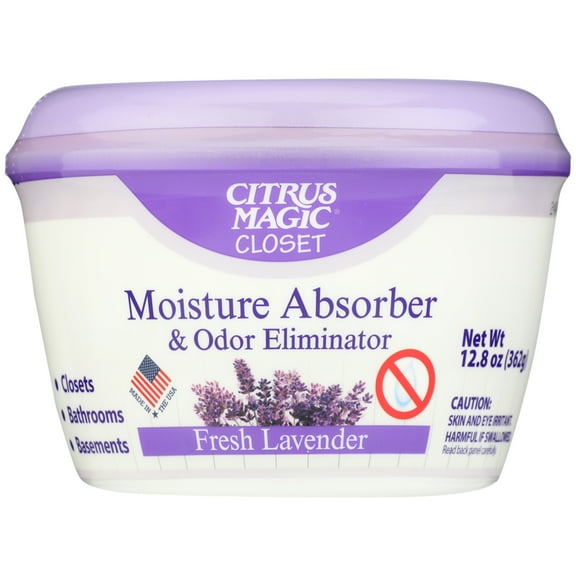 Citrus Magic For Closets Moisture Absorber & Odor Eliminator, Fresh Lavender, 12.8 oz
