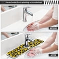 thumbnail image 5 of Coolnut 2 Pack Faucet Mat Splash Guard for Kitchen Sink,Yellow Leopard 30x5 Inch Super Absorbent Microfiber Sink Protector Mat, Kitchen Sink Mat Machine Washable Kitchen Sink Accessories, 5 of 7
