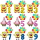 thumbnail image 2 of Juego de globos de látex con números de Bob Esponja para fiesta de cumpleaños infantil, suministros de decoración para fiesta de baby shower, 2 of 5