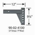 thumbnail image 3 of Equal-i-zer Weight Distribution Hitch Shank 90-02-4100 2 Inch Square; 12 Inch Shank; 12 Inch Overall Length; 7 Inch Rise; 3 Inch Drop; 6 Mounting Holes; 14000 Pound Gross Trailer Weight Max, 3 of 4