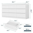 thumbnail image 6 of Demifill Multipurpose Minimalist Style 9 Drawer Dresser, 9 Chest of Drawers, Cabinet without Handle, Wooden Dressers for Indoor as Bedroom, Living Room, Hallway, White, 6 of 13