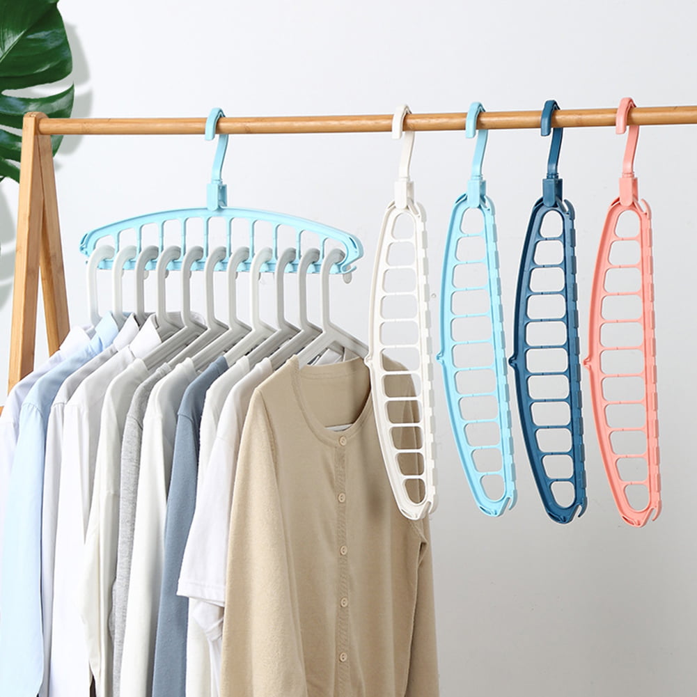 Honrane Anti-slip Multi-hole Clothes Scarf Hanger Drying Rack Hook ...
