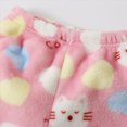thumbnail image 6 of NOLDARES Girls Fleece Pajamas Long Sleeve Flannel Button Down Sleepwear Kids Soft Fuzzy 2 Pieces Pjs Loungewear Sets(K023-Pink), 6 of 7