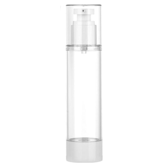 Necvior 15-100ml Clear Airless Cosmetic Cream Pump Bottle Empty Travel Size Dispenser Refillable Containers for Lotion Shampoo