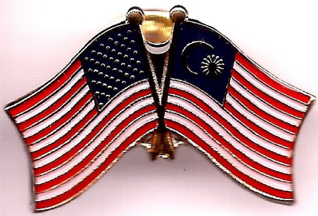 USA American Slovenia Friendship Flag Bike Motorcycle Hat Cap lapel Pin 