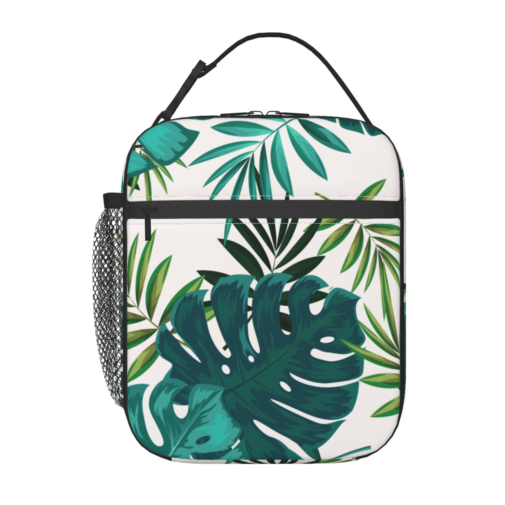 YFYANG Reusable Adult / Children Portable Lunch Bag, Green Tropical