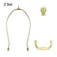 thumbnail image 4 of Uxcell 9.5 Inch Lamp Harp Kit with Finial Lamp Shade Holder Gold Tone 2 Set, 4 of 6