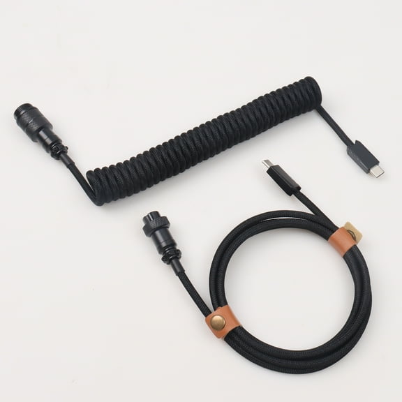 Type C 3.1 Coiled Keyboard Cable Spring Coiled Cable 3.5 mm 3m 9 ft Usb c Mechanical Keyboard Cable