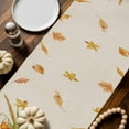thumbnail image 5 of Table Runner Dresser Scarves 60 Inch Long,Thanksgiving Pumpkin Wheat Hedgehog Linen Dining Table Runners Farm Corn Maple Leaf on Flax Tabletop Scarf for Wedding Holiday Party Kitchen, 5 of 9