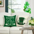 thumbnail image 3 of St Patricks Day Decorations Throw Pillow Covers 16x16 Set of 4 Scottish Tartan Plaid St Patricks Day Hat Farmhouse Classic Decorative Square Cushion Cases for Sofa Couch, 3 of 6