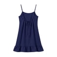 thumbnail image 4 of BOOMNY Women's Backless Cami Dress Spaghetti Strap Lounge House Midi Dresses Flowy Beach Summer Sundress, 4 of 8