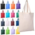 thumbnail image 3 of 100% Cotton Tote Bags Wholesale | TB100 - Set of 12, Black, 3 of 3