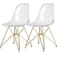thumbnail image 2 of Ensemble de 2 chaises claires Jambes d'or, 2 of 2
