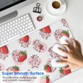thumbnail image 4 of Long Mouse Pads for Desk,White Cow Strawberry Pattern Desk Mats on Top Of Desks, Desk Mouse Pad Extra Large with 3mm Non-Slip Base and Stitched Edge for Gaming,Office,Work,Home 31.5"x11.8", 4 of 6