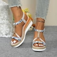 thumbnail image 2 of WILLBEST Sandalias Casuales Para Mujer, Cómodas, Informales, Para Caminar En La Playa, Transpirables, Con Punta Abierta Y Tacón De Cuña Para Uso Diario, Primavera, Verano Y Otoño., 2 of 9