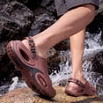 thumbnail image 5 of Rokment Women's Men's Chunky Air Cushion Ortho Walking Slippers with Back Strap Comfortable Non Slip Cloud Pillow Thick Sole Water Sandals Outfoor for Plantar Fasciitis Red Size 7-7.5, 5 of 6