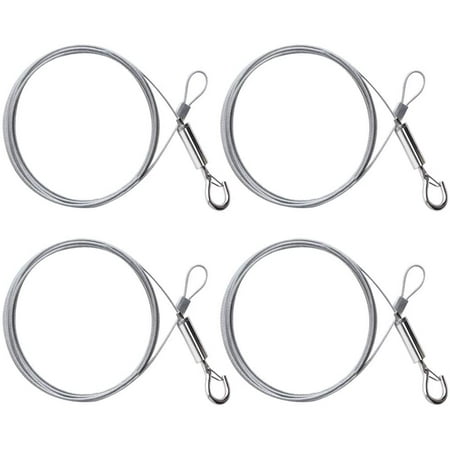 

BUZIFU 4 PCS Picture Hanging Wire 1.5mm*2m Heavy Duty Hanging Wire Adjustable Stainless Steel Wire Hanging Chain for Light/Lamp Hardware Hold Up to 30 KG