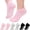 Pink/Grey/Black, variant on UNEEI Non-Slip Grip Socks for Women Men, 6 Pair Cotton Non Slip Socks for Yoga, Pilates, Ballet, Hospital, Anti-Skid, Breathable