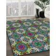 thumbnail image 3 of Ahgly Company Machine Washable Indoor Rectangle Transitional Dark Sea Green Area Rugs, 7' x 9', 3 of 7