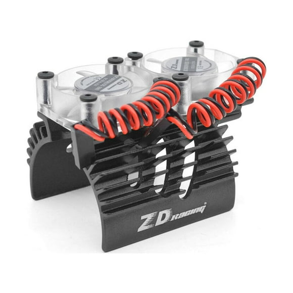 tredstone Refroidisseur de Moteur de Voiture RC Dissipateur de Chaleur Ventilateur de Refroidissement en Métal Crawler Radiateur de Camion Système Fournitures de Réparation Remplacement pour Traxxas X-Maxx Noir