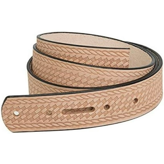 1-1/2″ Wide 8-9 Oz. Embossed Natural Leather Belt Blank