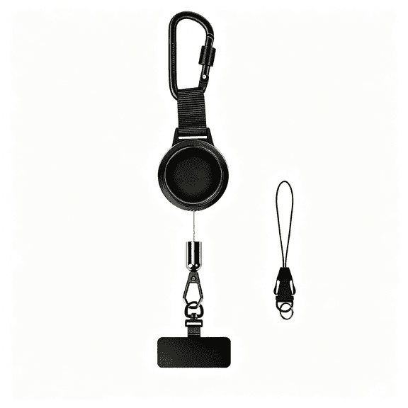 GJX Anti-Theft Phone Tether, Retractable Phone Lanyard with Steel Wire, Secure Clip & 360° Swivel Tab, Cellphone Strap for Daily Commute, Travel, Dog Walking, Cycling & Everyday Carry