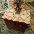 thumbnail image 2 of Crochet Cotton Sofa Table Cover Lace Doilies Tablecloth for Furniture Decor, 2 of 2