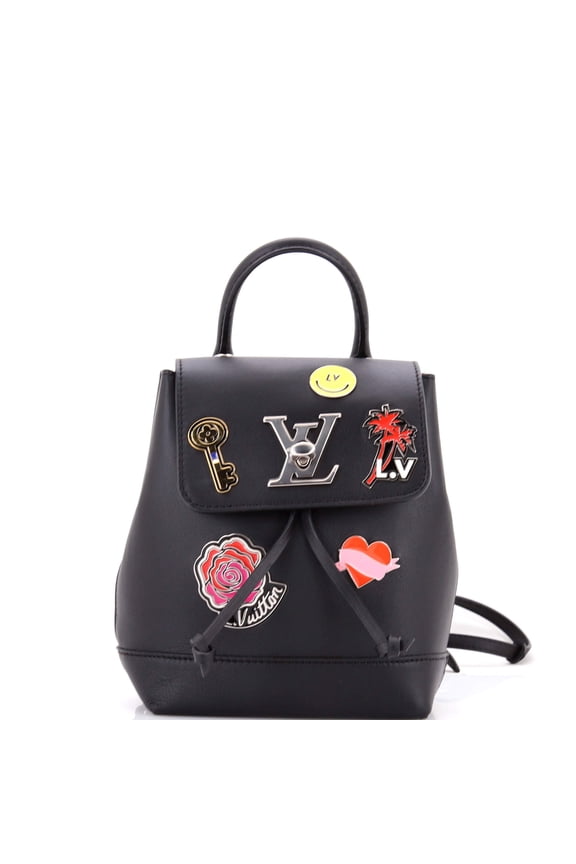 Pre-Owned Lockme Backpack Limited Edition Pin Embellished Leather Mini By Rebag