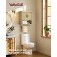 thumbnail image 2 of MAXE Bathroom Medicine Cabinet with Hanger, Wall Storage Cabinet with 2Doors and Shelves, Oak Beige, 2 of 7