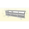 thumbnail image 3 of Nexera Stiletto 54" TV stand in Natural Maple and White, 3 of 3