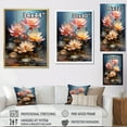 thumbnail image 4 of Designart "Graffiti Merges With Lotus Flowers" Lotus Canvas Art Print, 4 of 7