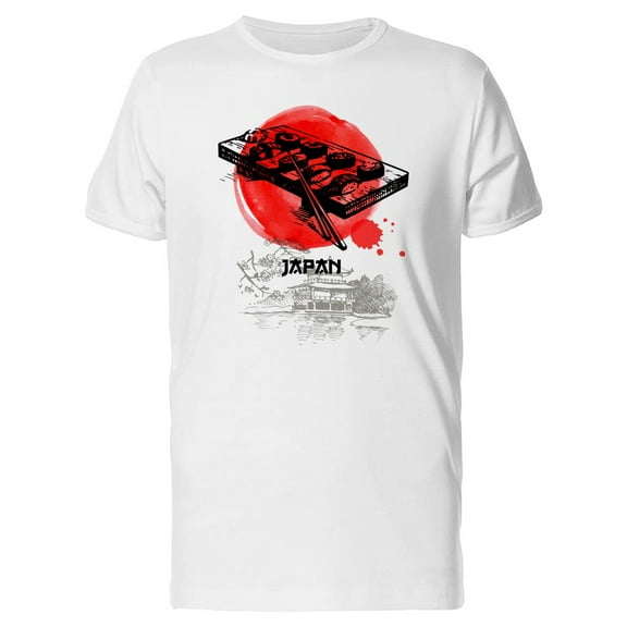 Sketch Of Japanese Sushi Tee Men's -Image by Shutterstock