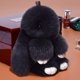 thumbnail image 4 of LLavero de conejo de peluche para mujer, pompón de piel, Ángel, conejo, liebre, muñeco de peluche, bolsa de juguete para niñas, colgante de llave de coche, 14cm, 4 of 5