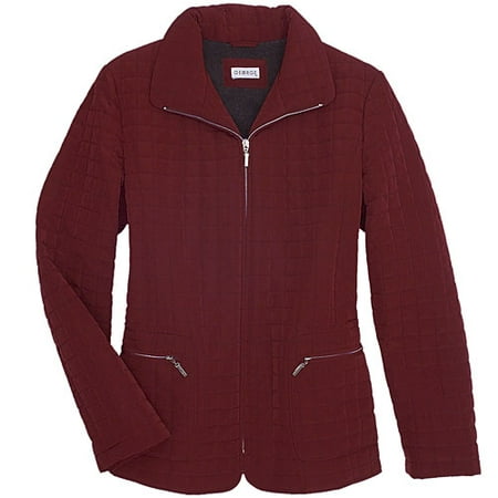 George - Women's Plus Quilted Zip Jacket