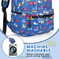 thumbnail image 5 of Cshidworld Toddler Backpack for Boys Girls 2-4, Preschool Backpack Mini Backpack For School & Travel, Child Backpacks, Kindergarten Elementary Toddler bag, Kids Backpack, 11" H, Dark Blue Cars, 5 of 7