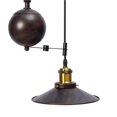 thumbnail image 4 of Two-Light Pulley Pendant Light, Kitchen Island Light Adjustable Industrial Rustic Chandelier Farmhouse Vintage Ceiling Lights Fixture for Kitchen Island Dining Room Foyer, 4 of 6