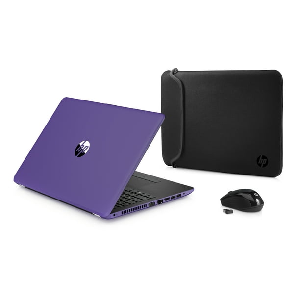 Hp 15 Bw003wm 15 6 Amethyst Purple Laptop Windows 10 Amd E2 9000e Processor 4gb Memory 500gb Hard Drive Dvd With Wireless Mouse And Sleeve Included Walmart Com Walmart Com