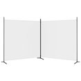 thumbnail image 2 of vidaXL 2-Panel Room Divider White 348x180 cm Fabric, 2 of 5