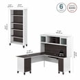 thumbnail image 2 of Bush Furniture Somerset 72W L Desk with Hutch & Bookcase in Storm Gray, 2 of 9